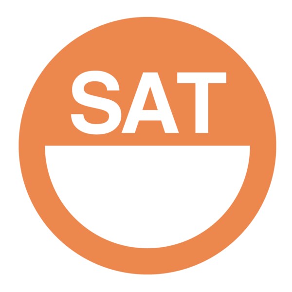 Nevs DaySpots - Saturday 1" circle White w/Orange - DDOT-S1