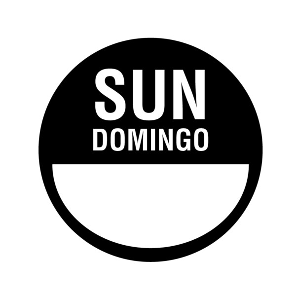 Nevs DaySpots - Sunday/Domingo 3" circle White w/Black - DDOT-SUS3