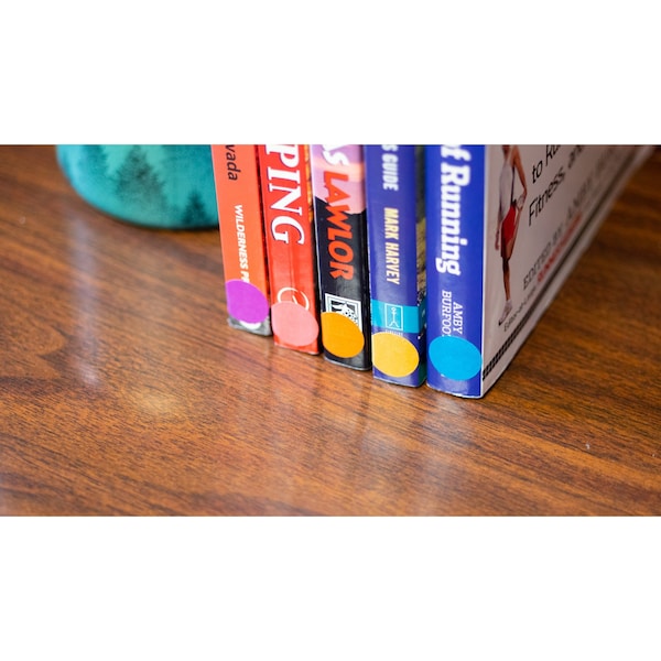 Sunburst Systems Labels Color Coding Coral 1000 Dots - 7063