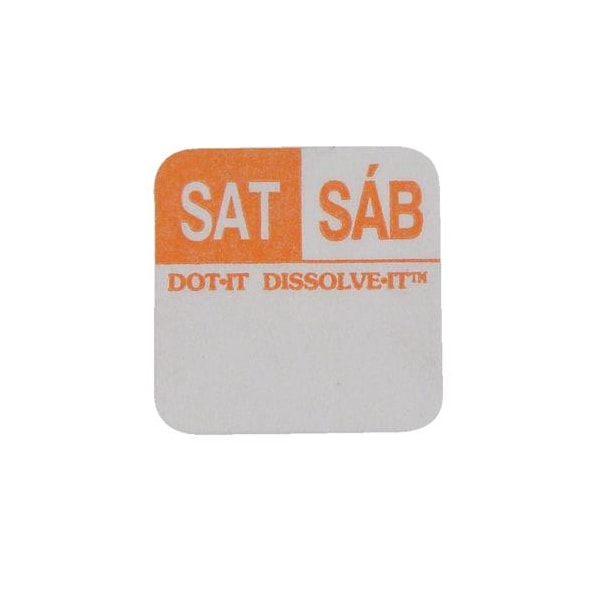 Commercial Dissolve-It 1 in x 1 in Saturday Label - 81445