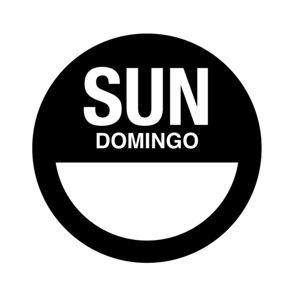 Nevs DaySpots - Sunday/Domingo 2" circle White w/Black - DDOT-SUS2