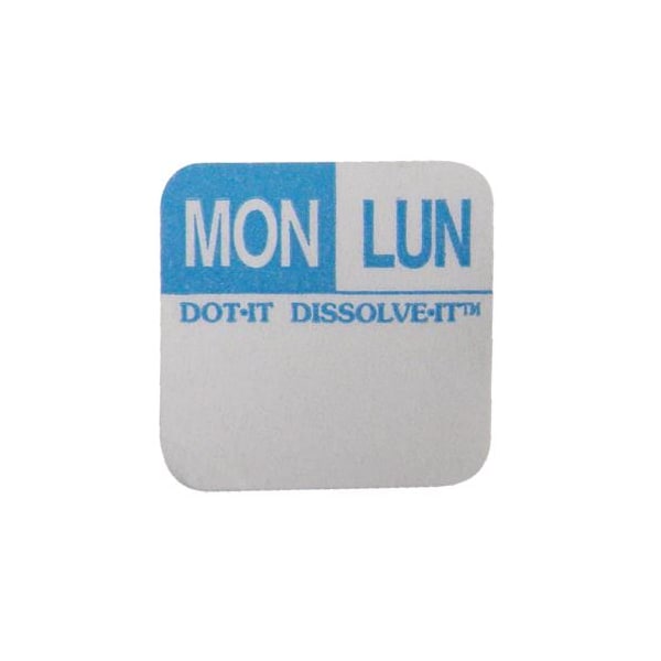 Commercial Dissolve-It 1 in x 1 in Monday Label - 81440
