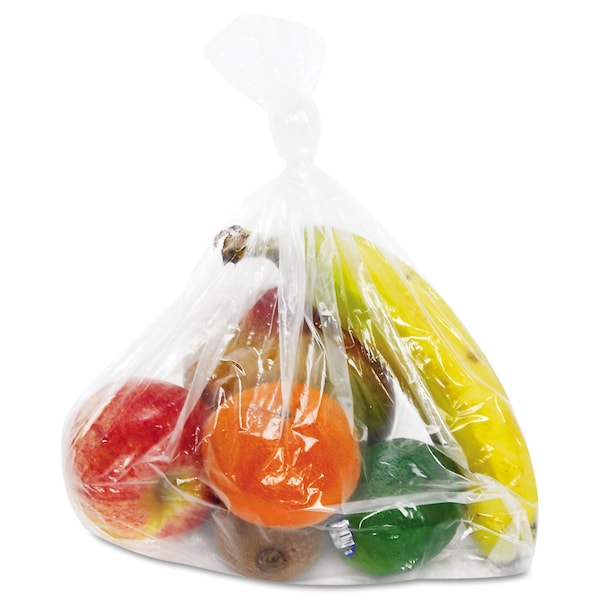 Inteplast Group Food Bags, 2 gal, 8" x 4" x 18", Clear, PK1000 - PB080418H