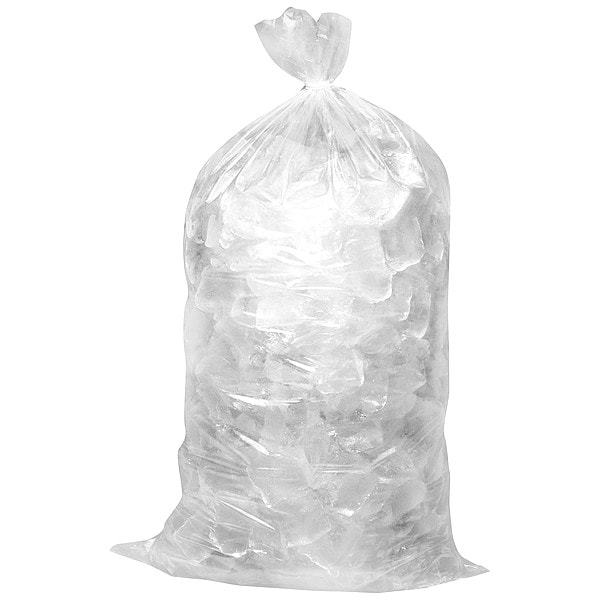 Zoro Select Ice Bag, 20x11 In., 1.20 mil, Pk1000 - 5DTW1