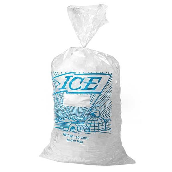 Zoro Select Ice Bag, 18x9 In., 1.20 mil, Pk1000 - 5DTW0