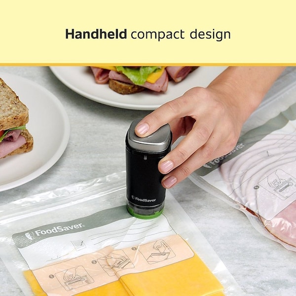 Mr. Coffee FoodSaver Cordless Handheld Food Vacuum Sealer, 2.5 W, Black - 2159391