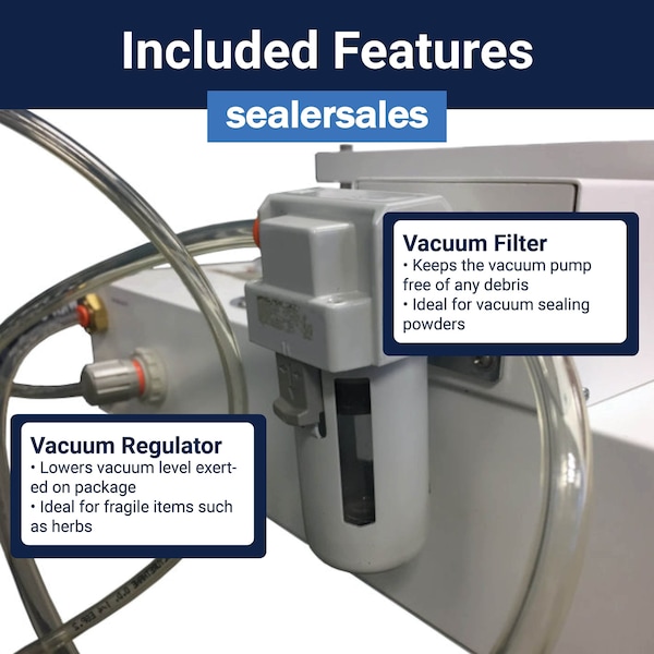 Sealer Sales 20 in. Retractable Nozzle Vacuum Sealer - AVS-20+VF+VR