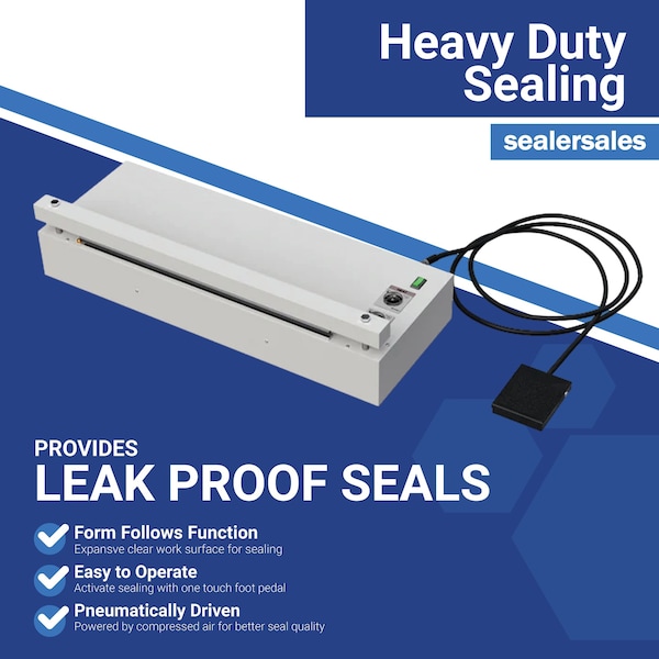 Sealer Sales 25" Sealer Only - Foot Pedal Pneumatically Operated - AVP-25
