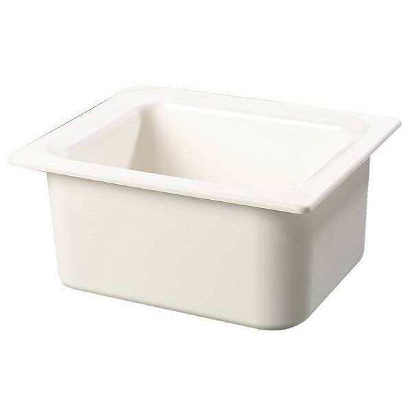 Carlisle Foodservice Half Size Food Pan, 6 Qt Cap, White - CM110102