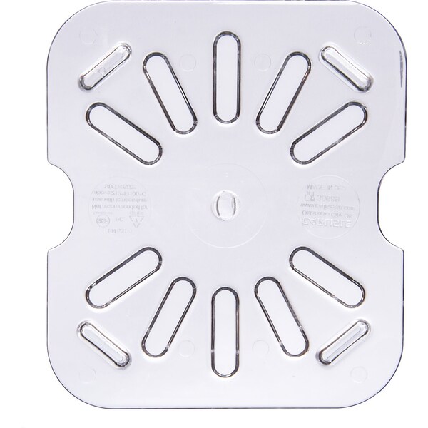 Carlisle Foodservice Drain Grate, Food Pan PC, 1/6, Clr, PK6 - 3068907