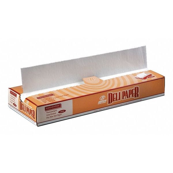 Value Brand Heavy Duty Waxed Deli Tissue Sheets, 15 x 10 3/4", PK 500 - E-7277