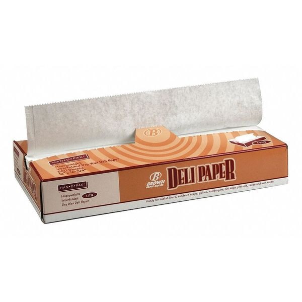 Value Brand Heavy Duty Waxed Deli Tissue Sheets, 12 x 10 3/4", PK 500 - E-7275