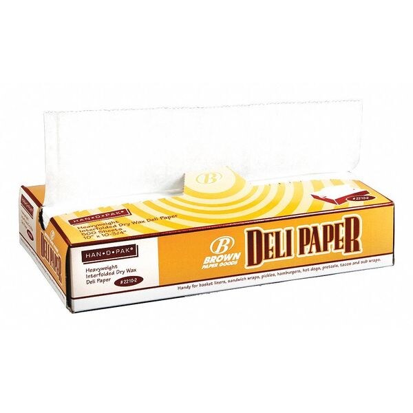 Value Brand Heavy Duty Waxed Deli Tissue Sheets, 10 x 10 3/4", PK500 - E-7274
