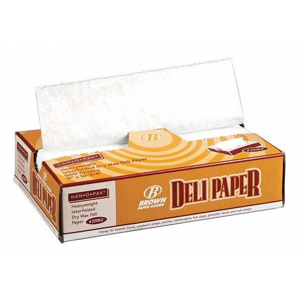 Value Brand Heavy Duty Waxed Deli Tissue Sheets, 8 x 10 3/4", PK500 - E-7272