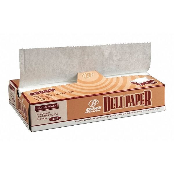 Value Brand Heavy Duty Waxed Deli Tissue Sheets, 10 x 10 3/4", PK 500 - E-7273