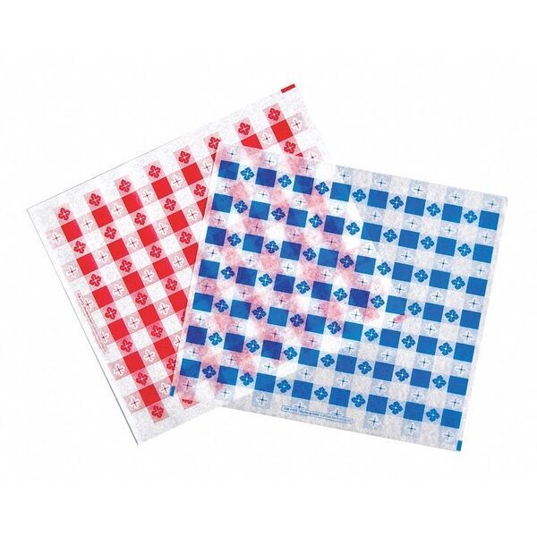 Value Brand Blue Checkered Paper Basket Liner Sheets, 12 x 10 1/2", PK1000 - F-4097