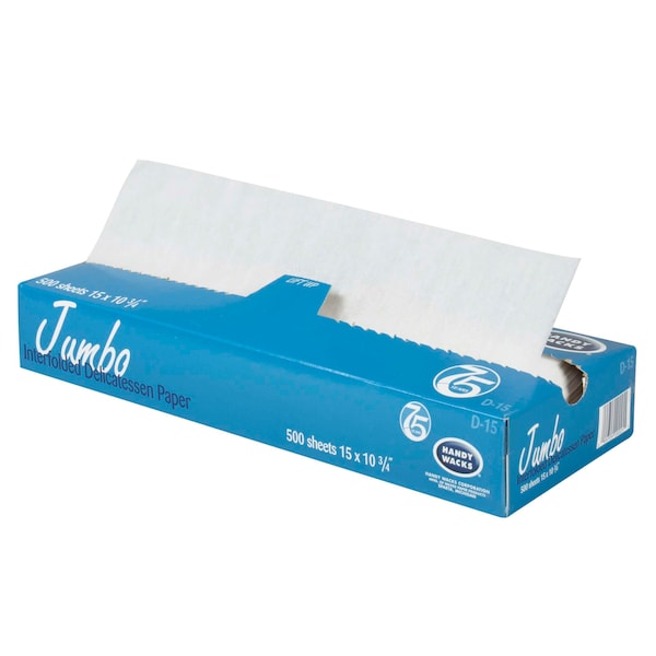 Handy Wacks Handy Wacks 15"x10.75" Interfolded Deli Premium Grade Paper, PK6000 - D-15