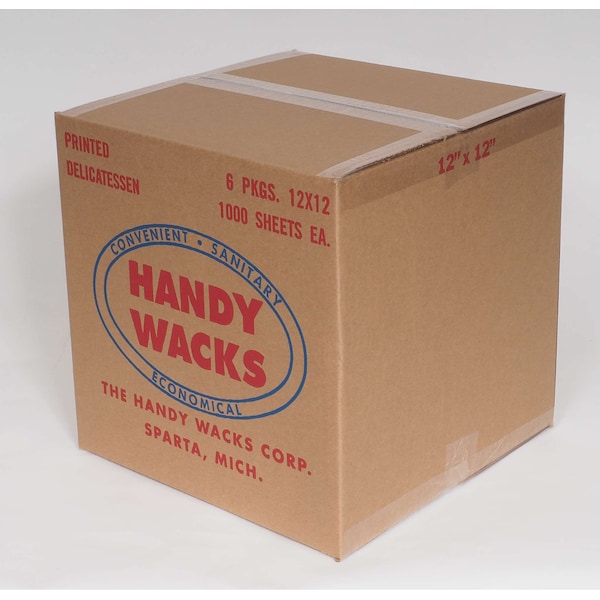 Handy Wacks Handy Wacks 12"x12"x2.5" Blue Checkerboard Deli Wrap, PK6000 - FDP12BC