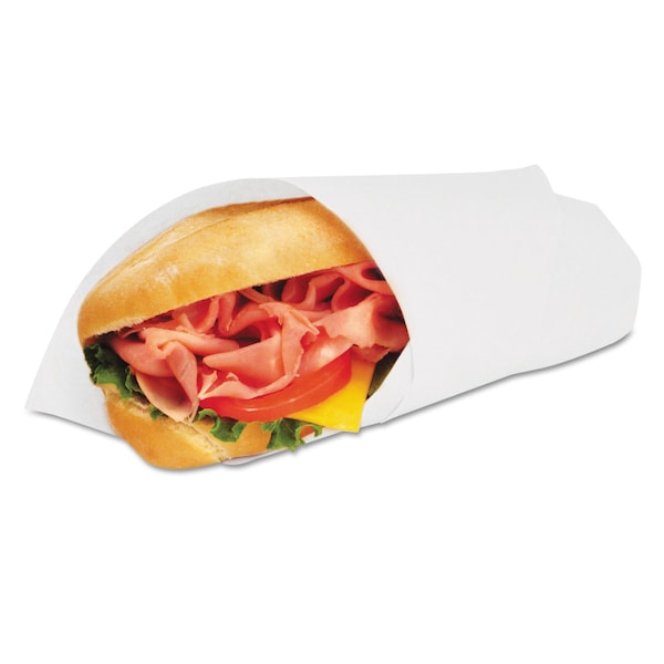 Bagcraft Grease-Resistant Wrap/Liner, 14 x 14, White, PK4000 - P057014