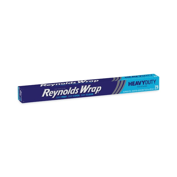 Reynolds Heavy Duty Aluminum Foil Roll, 18 x 75 ft, Silver, PK20 - PAC F28028