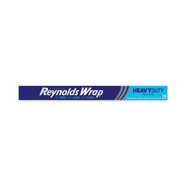 Reynolds Heavy Duty Aluminum Foil Roll, 18 x 75 ft, Silver, PK20 - PAC F28028