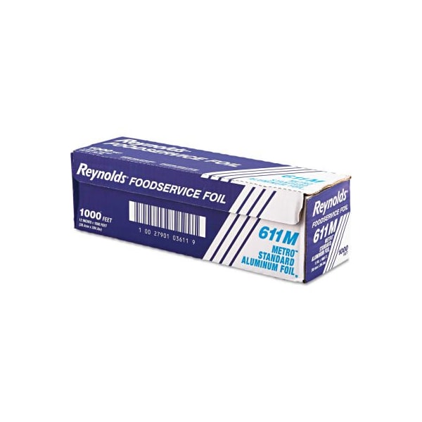 Reynolds Reynolds Wrap Metro Aluminum Foil Roll, Lighter Gauge Standard, 12 x 1000 Ft., Silver - REY 611M