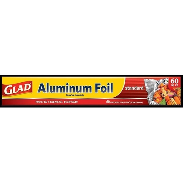 Brand Buzz Glad Standard Foil, 60 sq-ft Capacity, Aluminum - BBP0494
