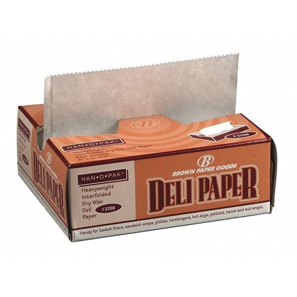 Value Brand Heavy Duty Waxed Deli Tissue Sheets, 6 x 10 3/4", PK500 - E-7270