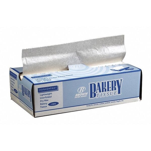 Value Brand Waxed Bakery Pick-Up Tissue Sheets, White, 10 x 10 3/4", PK 1000 - E-7255