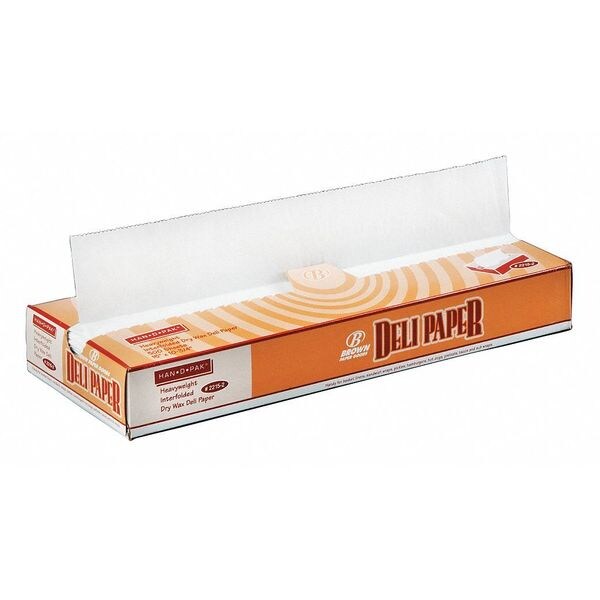 Value Brand Heavy Duty Waxed Deli Tissue Sheets, 15 x 10 3/4", PK 500 - E-7278