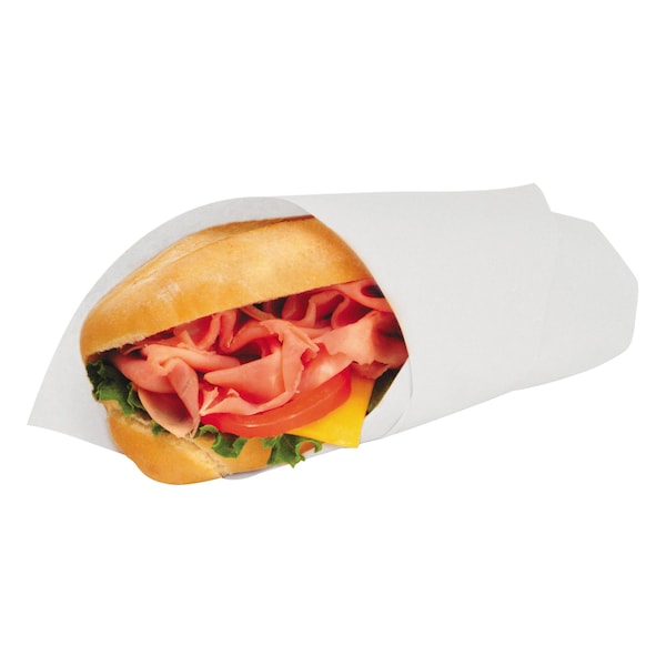 Bagcraft Grease-Resistant Paper Wrap/Liner, 12 x 12, White, PK5000 - P057012