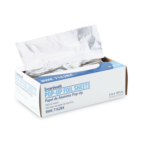 Boardwalk Standard Aluminum Foil Pop-Up Sheets, 63 Gauge, 9 x 10.75, PK3000 - BWK 7162