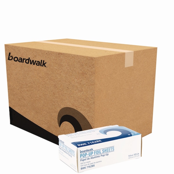 Boardwalk Standard Aluminum Foil Pop-Up Sheets, 63 Gauge, 9 x 10.75, PK3000 - BWK 7162