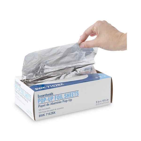 Boardwalk Standard Aluminum Foil Pop-Up Sheets, 63 Gauge, 9 x 10.75, PK3000 - BWK 7162