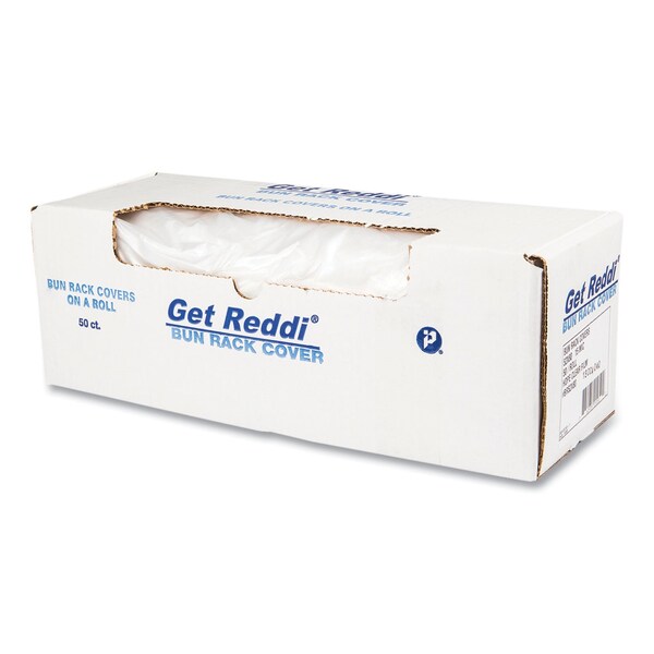 Inteplast Group Bun Rack and Pan Cover, 52 x 80, 1-Rack, 15 Micron, Clear, PK50 - BR52X80
