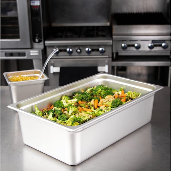 Carlisle Foodservice Full-Sz Lt ga. SS Steam Table Pan, 6", PK6 - 607006