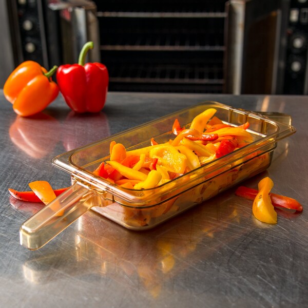 Carlisle Foodservice Food Pan HH w/2 Hdl, 1/3 Sz, 2.5", PK6 - 30860HH13