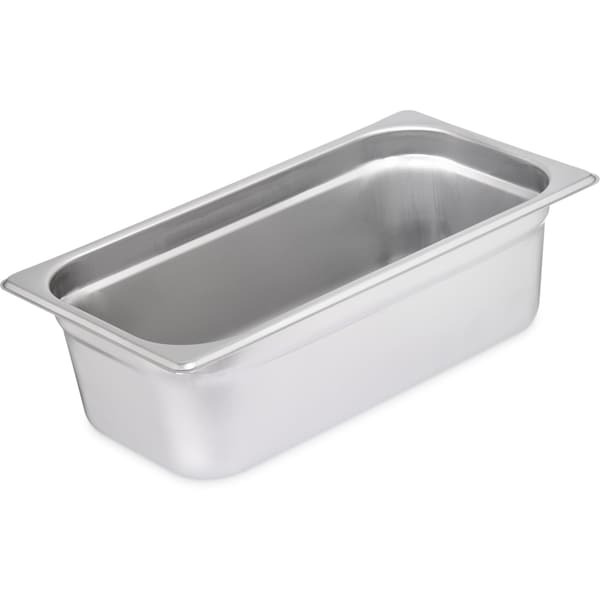 Carlisle Foodservice Lt Ga. SS Steam Table Pan, 1/3, 4", PK6 - 607134