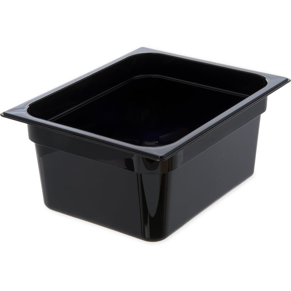 Carlisle Foodservice Half Food Pan PC, 6" D, Black, PK6 - 10222B03