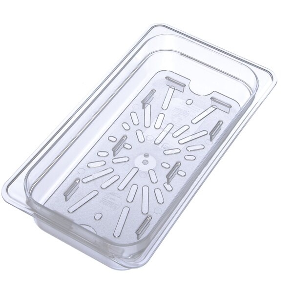 Carlisle Foodservice Drain Shelf, Food Pan PC, 1/3, Clr, PK6 - 3067007