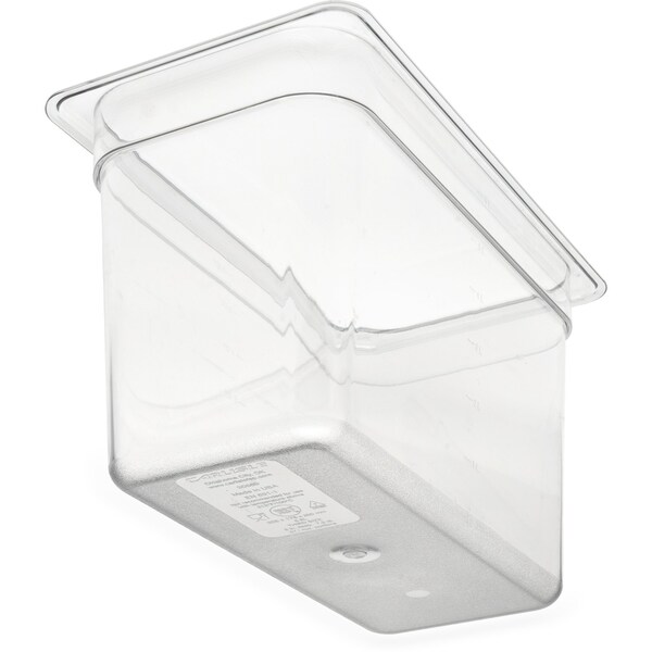 Carlisle Foodservice Food Pan PC, 8", DP, 1/3, Clr, PK6 - 3066907