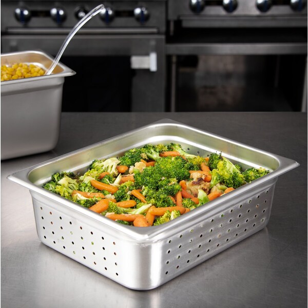 Carlisle Foodservice DuraPan, Hlf Sz, Prf Stm Tbl Pan, 4", PK6 - 607124P