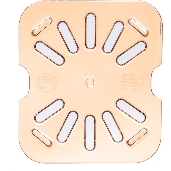 Carlisle Foodservice Drain Grate, Food Pan HH, 1/6, Amber, PK6 - 3089613