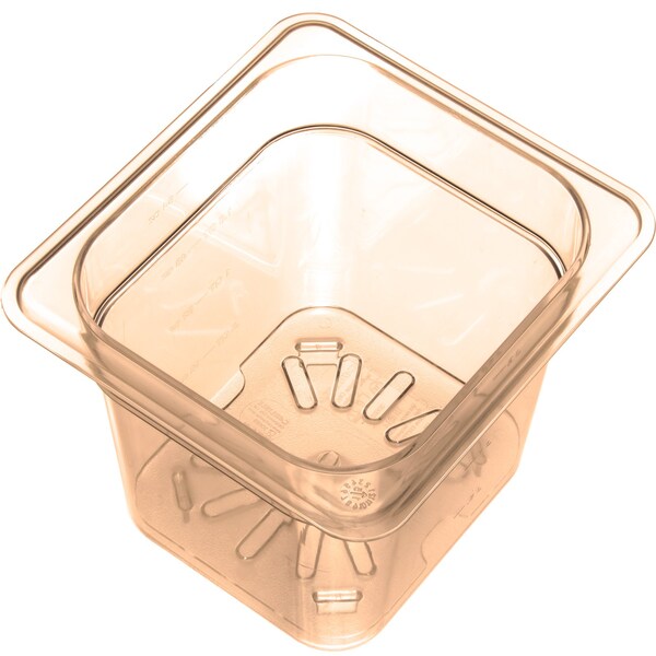Carlisle Foodservice Drain Grate, Food Pan HH, 1/6, Amber, PK6 - 3089613
