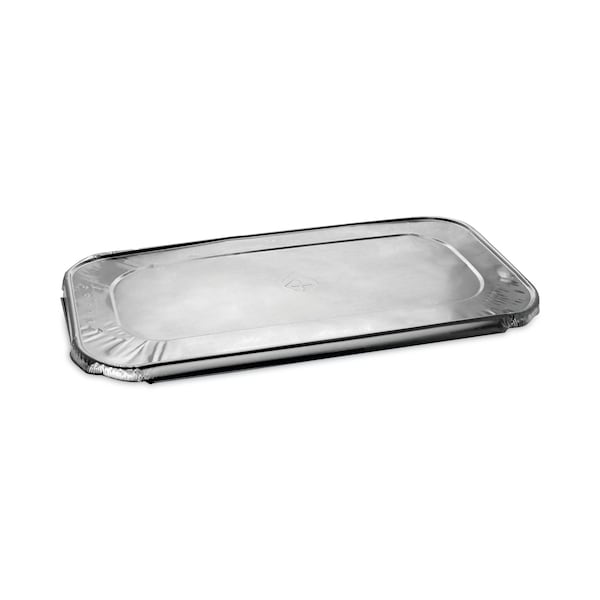 Pactiv Evergreen Aluminum Steam Table Pan Lid, Fits One-Third Size Pan, 6.19 x 12.31 x 0.5, 200PK - Y116225