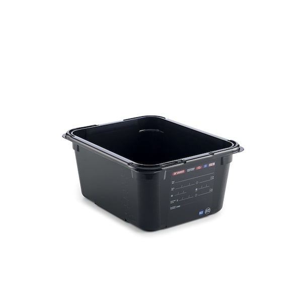 Araven FOOD PAN BPA-FREE GN1/2, 9.5qt BLACK 12 3/4" X 10 3/8" X 6" - 47823