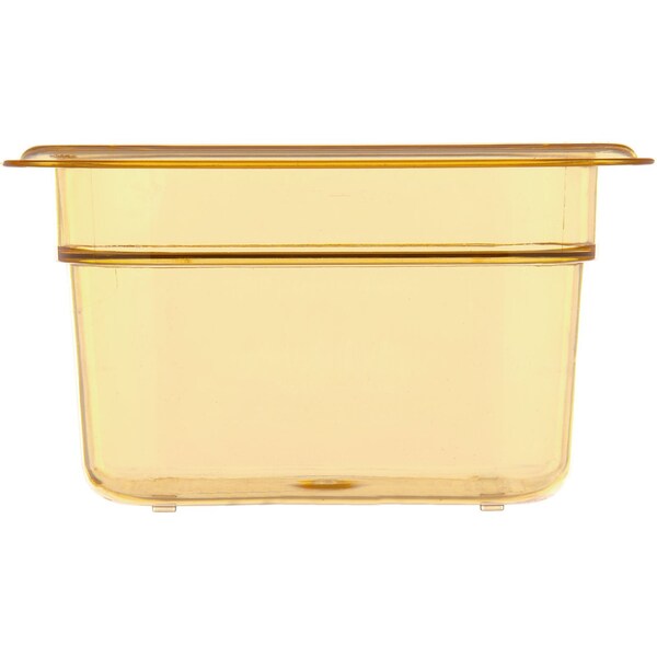 Carlisle Foodservice Food Pan HH, 4", DP, 1/9, Amber, PK6 - 3088713