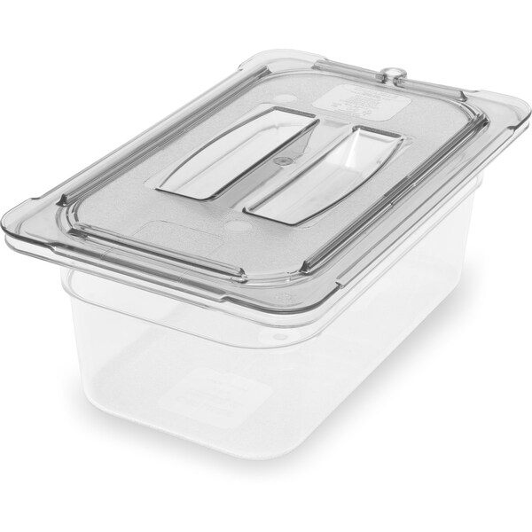 Carlisle Foodservice Food Pan PC, 4", DP, 1/4, Clr, PK6 - 3068107