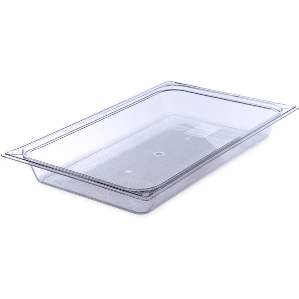 Carlisle Foodservice Full Food Pan PC, 2.5" D, Clr, PK6 - 10200B07