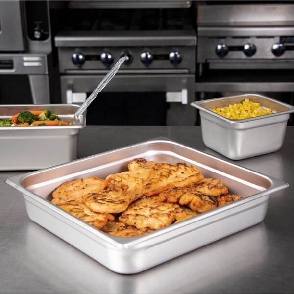 Carlisle Foodservice Lt Ga. SS Steam Table Pan, 2/3, 2.5", PK6 - 607232